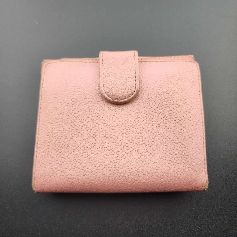 CHANEL Pink Caviar Skin CoCo Mark Bifold Wallet & Coin Purse - Picture 4 of 14